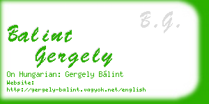 balint gergely business card