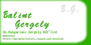 balint gergely business card